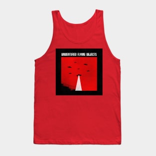 red background unidentified flying o Tank Top